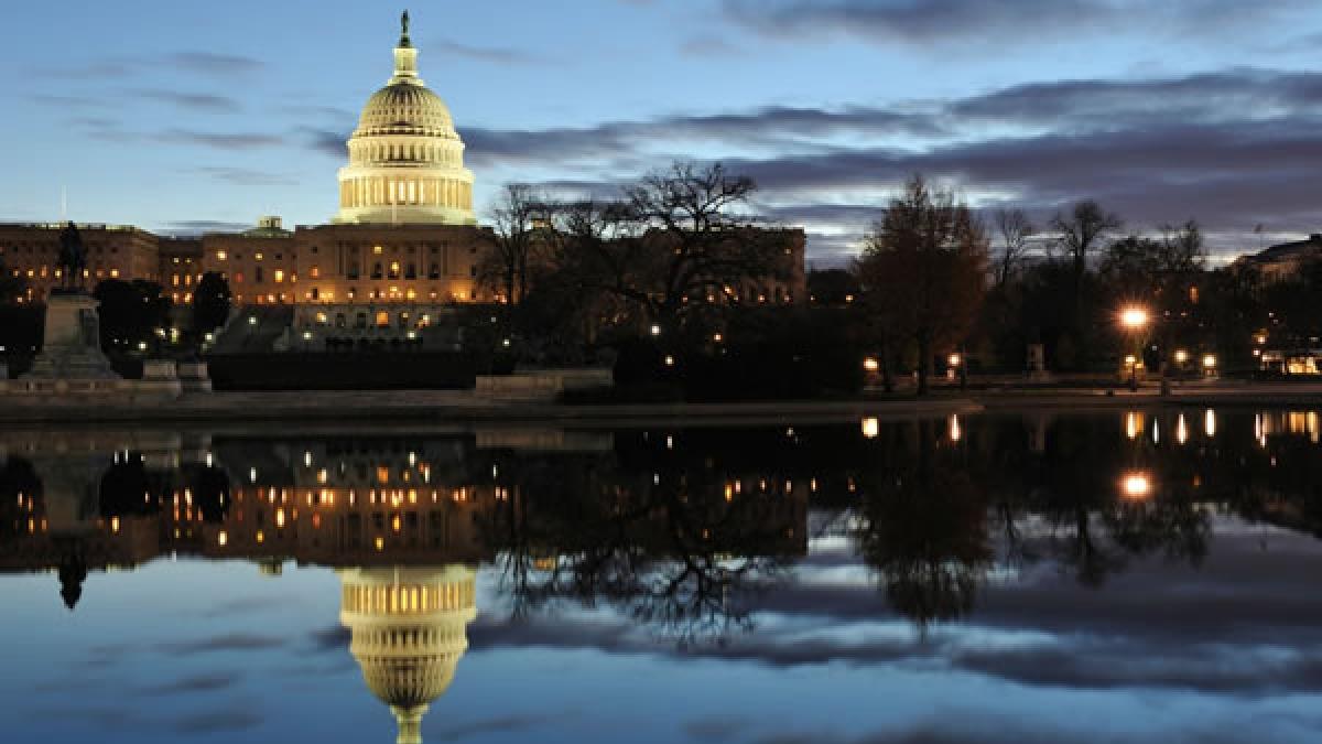 Capitol Building against an evening sky