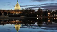 Capitol Building against an evening sky