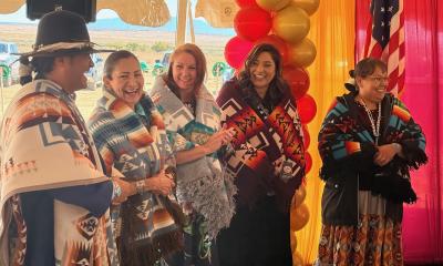 Congresswoman Melanie Stansbury with dignitaries